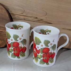 Strawberry Design Mugs - Set of 2